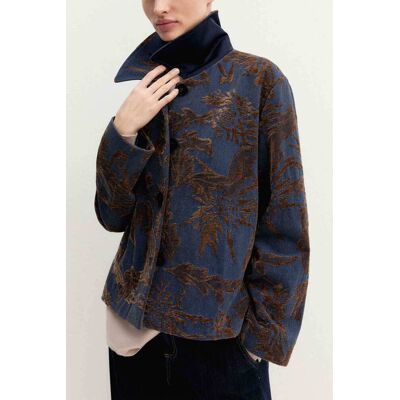 Emme by Marella γυναικείο σακάκι jacquard "Emmghiera" - 2625046141200 Denim Blue Σκούρο 48 Emme by Marella γυναικείο σακάκι jacquard "Emmghiera" - 2625046141200 Denim Blue Σκούρο 48