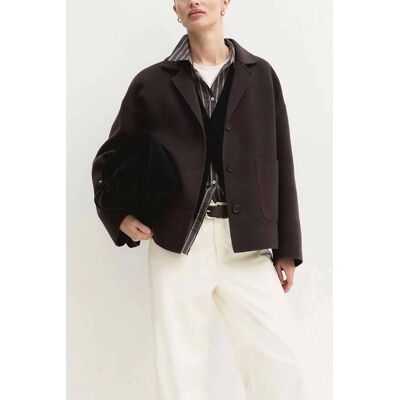 Emme by Marella γυναικείο jacket μονόχρωμο "Emmflipper" - 2625086011200 Καφέ Σκούρο 46 Emme by Marella γυναικείο jacket μονόχρωμο "Emmflipper" - 2625086011200 Καφέ Σκούρο 46