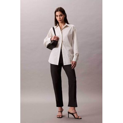 Calvin Klein γυναικείο παντελόνι chino Straight Fit - LV044B916G Μαύρο 4 Calvin Klein γυναικείο παντελόνι chino Straight Fit - LV044B916G Μαύρο 4