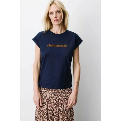 Grace & Mila γυναικείο T-shirt μονόχρωμο με letter print "Atlas" - ATLAS Μπλε Σκούρο S Grace & Mila γυναικείο T-shirt μονόχρωμο με letter print "Atlas" - ATLAS Μπλε Σκούρο S