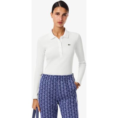 Lacoste γυναικεία μπλούζα πόλο πικέ μακρυμάνικη με κεντημένο λογότυπο Slim Fit - DF5281-00 Λευκό 44 Lacoste γυναικεία μπλούζα πόλο πικέ μακρυμάνικη με κεντημένο λογότυπο Slim Fit - DF5281-00 Λευκό 44
