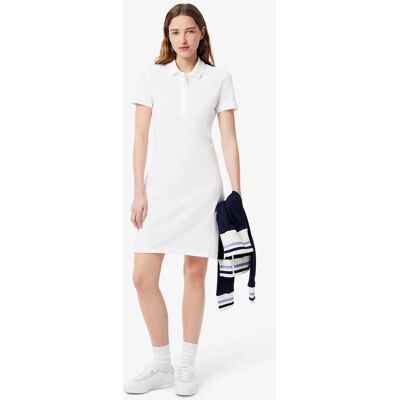 Lacoste γυναικείο mini φόρεμα πόλο πικέ με κεντημένο λογότυπο Slim Fit - EF5473 Λευκό 40 Lacoste γυναικείο mini φόρεμα πόλο πικέ με κεντημένο λογότυπο Slim Fit - EF5473 Λευκό 40
