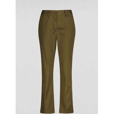 Gant γυναικείο παντελόνι chino μονόχρωμο cropped με τσέπες Slim Fit - 4150261 Λαδί 38 Gant γυναικείο παντελόνι chino μονόχρωμο cropped με τσέπες Slim Fit - 4150261 Λαδί 38