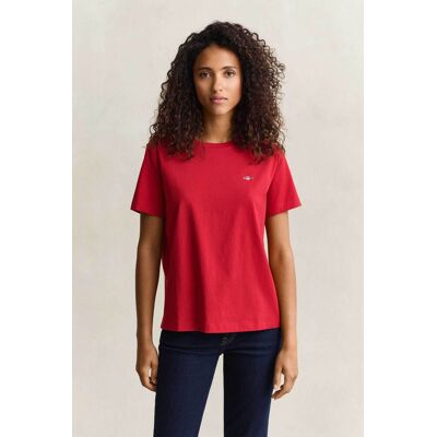 Gant γυναικείο T-shirt μονόχρωμο με κεντημένο λογότυπο Regular Fit - 4200200 Κόκκινο M Gant γυναικείο T-shirt μονόχρωμο με κεντημένο λογότυπο Regular Fit - 4200200 Κόκκινο M