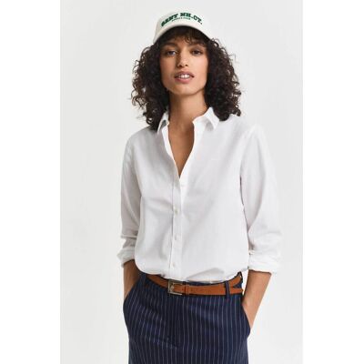 Gant γυναικείο πουκάμισο μονόχρωμο Regular Fit - 4300348 Λευκό 44 Gant γυναικείο πουκάμισο μονόχρωμο Regular Fit - 4300348 Λευκό 44