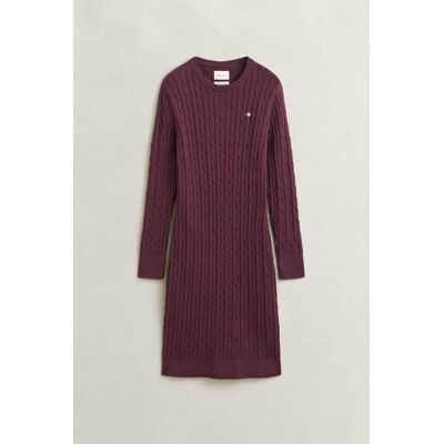 Gant γυναικείο πλεκτό mini φόρεμα με cable knit pattern και κεντημένο λογότυπο Slim Fit - 4502093 Μπορντό Σκούρο XL Gant γυναικείο πλεκτό mini φόρεμα με cable knit pattern και κεντημένο λογότυπο Slim Fit - 4502093 Μπορντό Σκούρο XL