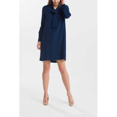 Gant γυναικείο mini φόρεμα με all-over tone-on-tone print και γιακά με γραβάτα - 4503027 Μπλε Σκούρο 36 Gant γυναικείο mini φόρεμα με all-over tone-on-tone print και γιακά με γραβάτα - 4503027 Μπλε Σκούρο 36