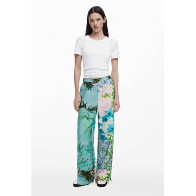 Desigual γυναικείο παντελόνι με floral σχέδιο "Silka" - 25SWPW10 Πράσινο L Desigual γυναικείο παντελόνι με floral σχέδιο "Silka" - 25SWPW10 Πράσινο L