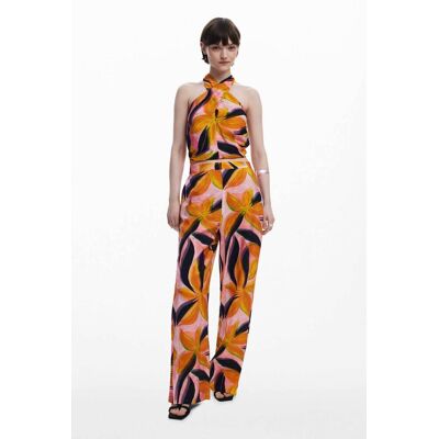 Desigual γυναικείο παντελόνι με floral σχέδιο "Eos" - 25SWPW14 Πορτοκαλί L Desigual γυναικείο παντελόνι με floral σχέδιο "Eos" - 25SWPW14 Πορτοκαλί L