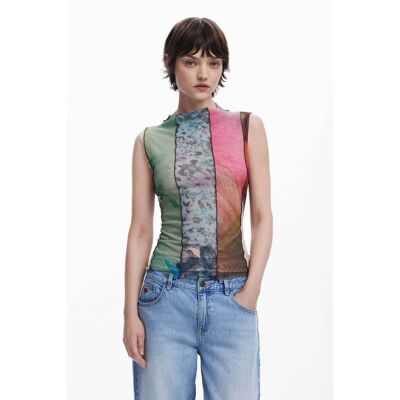 Desigual γυναικείο τοπ με print arty "St. Johns" - 25SWTK87 Πολύχρωμο L Desigual γυναικείο τοπ με print arty "St. Johns" - 25SWTK87 Πολύχρωμο L