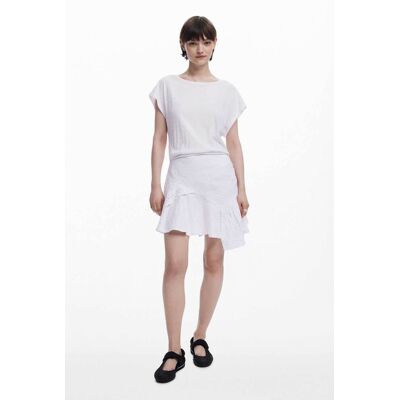 Desigual γυναικείο φόρεμα mini με δαντέλα κιπούρ "Vilna" - 25SWVK21 Λευκό S Desigual γυναικείο φόρεμα mini με δαντέλα κιπούρ "Vilna" - 25SWVK21 Λευκό S