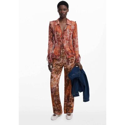 Desigual γυναικείo παντελόνι κοτλέ με paisley pattern "Romantica" - 25WWPW02 Πορτοκαλί M Desigual γυναικείo παντελόνι κοτλέ με paisley pattern "Romantica" - 25WWPW02 Πορτοκαλί M