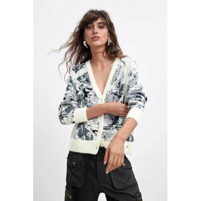 Desigual γυναικεία πλεκτή ζακέτα "Bouquet Lacroix" - 26WWJF51 Λευκό L Desigual γυναικεία πλεκτή ζακέτα "Bouquet Lacroix" - 26WWJF51 Λευκό L