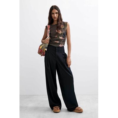 Desigual γυναικείο παντελόνι με πιέτες "Lucia" - 26WWPW11 Μαύρο S Desigual γυναικείο παντελόνι με πιέτες "Lucia" - 26WWPW11 Μαύρο S