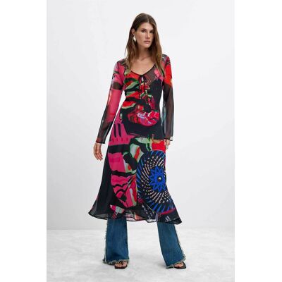 Desigual γυναικείο midi φόρεμα εμπριμέ "Galaxia Lacroix" - 26WWVW28 Μαύρο M Desigual γυναικείο midi φόρεμα εμπριμέ "Galaxia Lacroix" - 26WWVW28 Μαύρο M