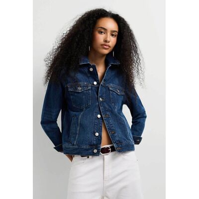Pepe Jeans γυναικείο denim jacket Regular Fit "Crescent" - PL40244776FC Denim Blue Σκούρο S Pepe Jeans γυναικείο denim jacket Regular Fit "Crescent" - PL40244776FC Denim Blue Σκούρο S