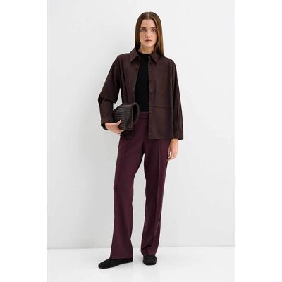 Gerry Weber γυναικείο παντελόνι με τσάκιση Loose Fit - 922014-62002 Μπορντό 36 Gerry Weber γυναικείο παντελόνι με τσάκιση Loose Fit - 922014-62002 Μπορντό 36