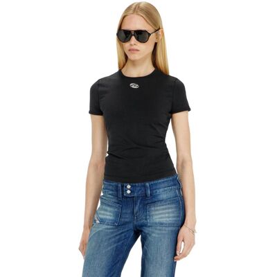 Diesel γυναικείο T-shirt με oval D logo Slim Fit - W26A199170AHQH Μαύρο L Diesel γυναικείο T-shirt με oval D logo Slim Fit - W26A199170AHQH Μαύρο L