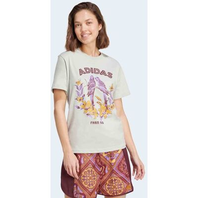 Adidas γυναικείο T-shirt Loose Fit "X Farm Rio" - JV8610 Κρέμ S Adidas γυναικείο T-shirt Loose Fit "X Farm Rio" - JV8610 Κρέμ S