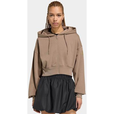 Adidas γυναικεία ζακέτα φούτερ cropped με κουκούλα Regular Fit "Essentials Contemporary Fleece" - KF6246 Καφέ Ανοιχτό XS Adidas γυναικεία ζακέτα φούτερ cropped με κουκούλα Regular Fit "Essentials Contemporary Fleece" - KF6246 Καφέ Ανοιχτό XS