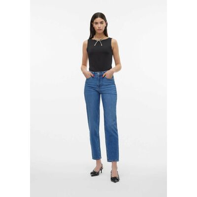 Vero Moda γυναικείο τζιν παντελόνι ψηλόμεσο πεντάτσεπο Mom Fit - 10297655 Denim Blue 27W 32L Vero Moda γυναικείο τζιν παντελόνι ψηλόμεσο πεντάτσεπο Mom Fit - 10297655 Denim Blue 27W 32L