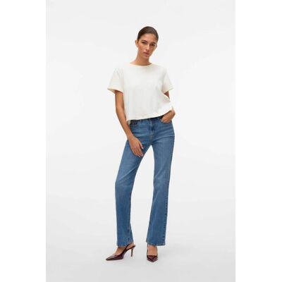 Vero Moda γυναικείο τζιν παντελόνι ψηλόμεσο πεντάτσεπο Straight Fit - 10315494 Denim Blue 26W 32L Vero Moda γυναικείο τζιν παντελόνι ψηλόμεσο πεντάτσεπο Straight Fit - 10315494 Denim Blue 26W 32L