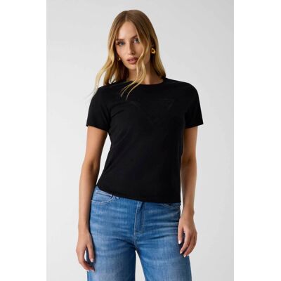 Guess γυναικείο T-shirt με μεταλλιζέ logo print Regular Fit - W6YI14K3855 Μαύρο M Guess γυναικείο T-shirt με μεταλλιζέ logo print Regular Fit - W6YI14K3855 Μαύρο M
