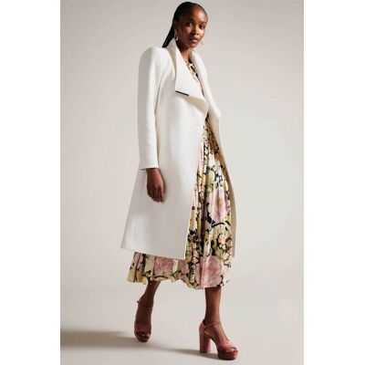 Ted Baker γυναικείο μάλλινο midi παλτό με ζώνη "Rose" - 249306 Εκρού 38 Ted Baker γυναικείο μάλλινο midi παλτό με ζώνη "Rose" - 249306 Εκρού 38