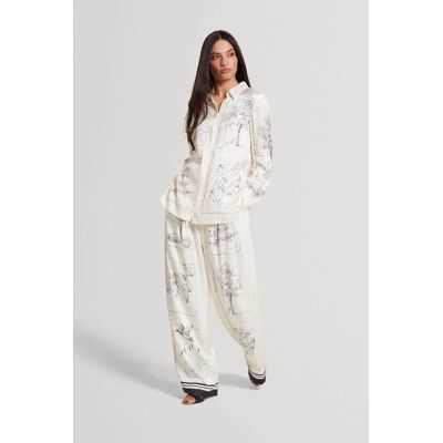 Ted Baker γυναικεία παντελόνα με print "Busca" - 284760 Εκρού 40 Ted Baker γυναικεία παντελόνα με print "Busca" - 284760 Εκρού 40