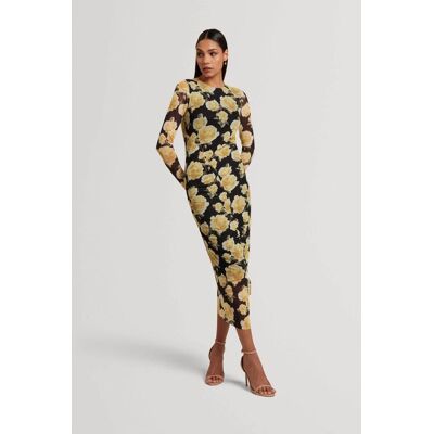 Ted Baker γυναικείο midi φόρεμα με print "Elvyn" - 284802 Μαύρο 40 Ted Baker γυναικείο midi φόρεμα με print "Elvyn" - 284802 Μαύρο 40