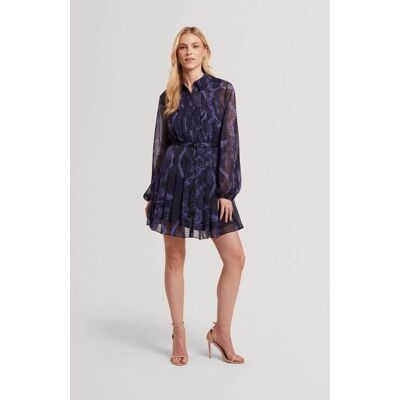 Ted Baker γυναικείο mini φόρεμα με πλισέ σχέδιο "Cherley" - 284827 Μπλε Σκούρο 40 Ted Baker γυναικείο mini φόρεμα με πλισέ σχέδιο "Cherley" - 284827 Μπλε Σκούρο 40