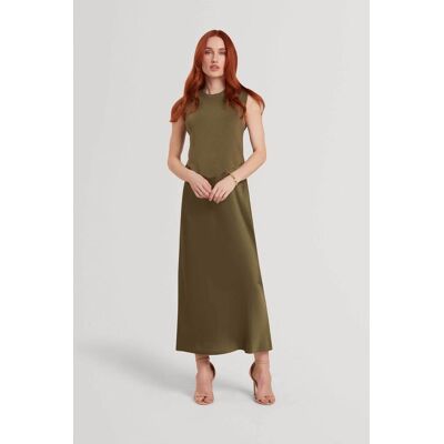 Ted Baker γυναικείο midi φόρεμα σατέν "Blaaza" - 284909 Χακί 40 Ted Baker γυναικείο midi φόρεμα σατέν "Blaaza" - 284909 Χακί 40