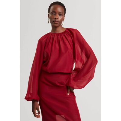 Ted Baker γυναικεία μπλούζα με μανίκια balloon "Eelana" - 284936 Κόκκινο 42 Ted Baker γυναικεία μπλούζα με μανίκια balloon "Eelana" - 284936 Κόκκινο 42