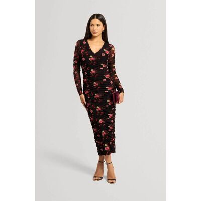 Ted Baker γυναικείο midi φόρεμα με print "Sylira" - 285276 Μαύρο 38 Ted Baker γυναικείο midi φόρεμα με print "Sylira" - 285276 Μαύρο 38