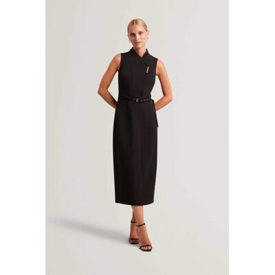 Ted Baker γυναικείο midi φόρεμα αμάνικο "Hanlied" - 285324 Μαύρο 36 Ted Baker γυναικείο midi φόρεμα αμάνικο "Hanlied" - 285324 Μαύρο 36