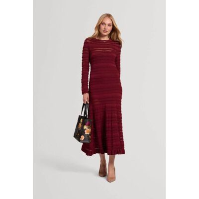 Ted Baker γυναικείο midi φόρεμα πλεκτό "Kaseya" - 286141 Μπορντό 44 Ted Baker γυναικείο midi φόρεμα πλεκτό "Kaseya" - 286141 Μπορντό 44