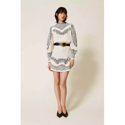 Twinset γυναικείο mini φόρεμα με floral print - 262TP267C Λευκό 46 Twinset γυναικείο mini φόρεμα με floral print - 262TP267C Λευκό 46