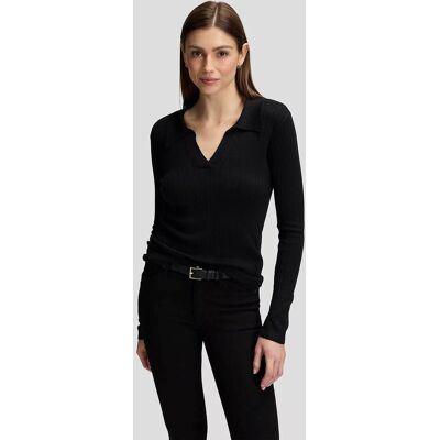 Lee® γυναικεία μπλούζα πόλο ribbed με V Slim Fit - 112385698 Μαύρο S Lee® γυναικεία μπλούζα πόλο ribbed με V Slim Fit - 112385698 Μαύρο S