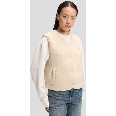 Lee® γυναικείο γιλέκο μπουκλέ με λογότυπο Relaxed Fit - 112386196 Εκρού L Lee® γυναικείο γιλέκο μπουκλέ με λογότυπο Relaxed Fit - 112386196 Εκρού L