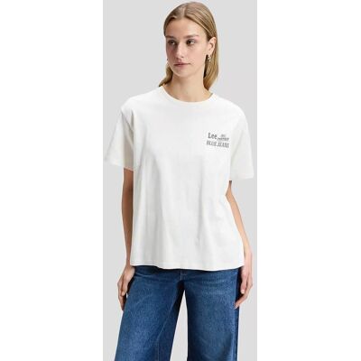 Lee® γυναικείο T-shirt Relaxed Fit "Blue Jeans" - 112387061 Εκρού XS Lee® γυναικείο T-shirt Relaxed Fit "Blue Jeans" - 112387061 Εκρού XS