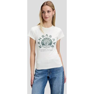 Lee® γυναικείο T-shirt Slim Fit "Record" - 112385672 Εκρού L Lee® γυναικείο T-shirt Slim Fit "Record" - 112385672 Εκρού L