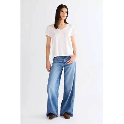 Wrangler® γυναικείο τζιν παντελόνι πεντάτσεπο Wide Leg "World" - 112352301 Denim Blue 24W 32L Wrangler® γυναικείο τζιν παντελόνι πεντάτσεπο Wide Leg "World" - 112352301 Denim Blue 24W 32L