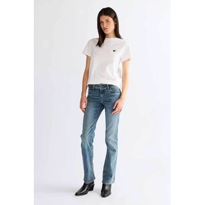 Wrangler® γυναικείο τζιν παντελόνι πεντάτσεπο Slim Bootcut "Bold" - 112371209 Denim Blue 27W 32L Wrangler® γυναικείο τζιν παντελόνι πεντάτσεπο Slim Bootcut "Bold" - 112371209 Denim Blue 27W 32L