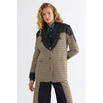 Wrangler® γυναικείο σακάκι Regular Fit "Houndstooth" - 112386802 Μπεζ XS Wrangler® γυναικείο σακάκι Regular Fit "Houndstooth" - 112386802 Μπεζ XS