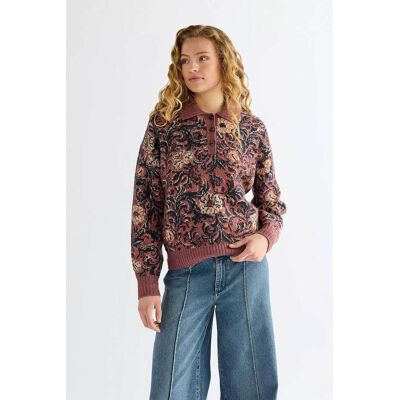 Wrangler® γυναικεία πλεκτή μπλούζα πόλο με floral print Regular Fit - 112387534 Ροζ Persian S Wrangler® γυναικεία πλεκτή μπλούζα πόλο με floral print Regular Fit - 112387534 Ροζ Persian S
