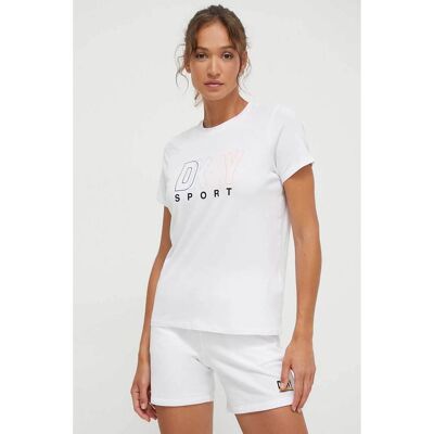 DKNY γυναικείο T-shirt μονόχρωμο με πολύχρωμο logo print - DP1T8816 Λευκό S DKNY γυναικείο T-shirt μονόχρωμο με πολύχρωμο logo print - DP1T8816 Λευκό S