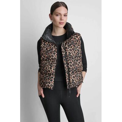 DKNY γυναικείο μπουφάν αμάνικο καπιτονέ animal print - DP6V3183 Καφέ S DKNY γυναικείο μπουφάν αμάνικο καπιτονέ animal print - DP6V3183 Καφέ S