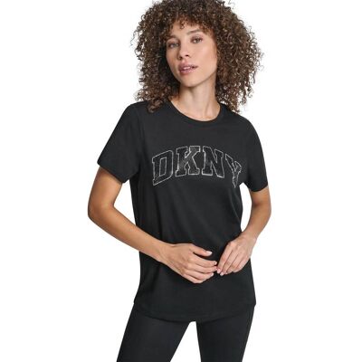 DKNY γυναικείο T-shirt με στρας στο λογότυπο Regular Fit - DP5T1500 Μαύρο M DKNY γυναικείο T-shirt με στρας στο λογότυπο Regular Fit - DP5T1500 Μαύρο M