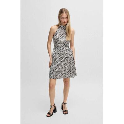 Hugo Boss γυναικείο mini αμάνικο φόρεμα με all-over floral print Regular Fit "Kelesa" - 50537023 Μαύρο 44 Hugo Boss γυναικείο mini αμάνικο φόρεμα με all-over floral print Regular Fit "Kelesa" - 50537023 Μαύρο 44
