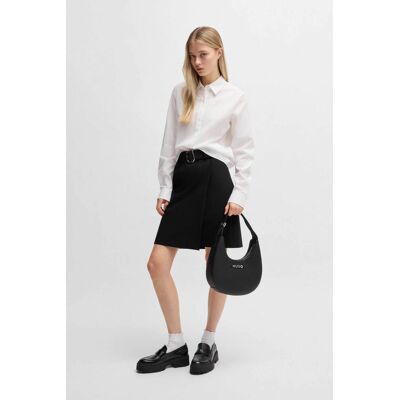 Hugo Boss γυναικεία mini φούστα ψηλόμεση μονόχρωμη με ζώνη Regular Fit "Ronea" - 50545768 Μαύρο 44 Hugo Boss γυναικεία mini φούστα ψηλόμεση μονόχρωμη με ζώνη Regular Fit "Ronea" - 50545768 Μαύρο 44